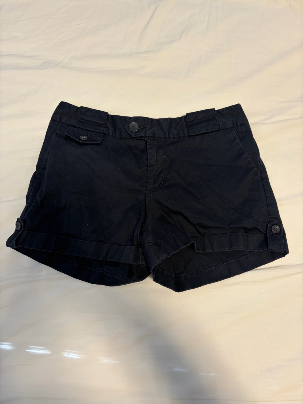 Banana Republic Navy Roll-Tab Bermuda Shorts